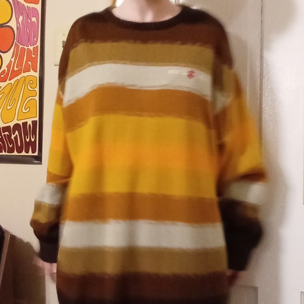 Fall-Colored Striped Sweater